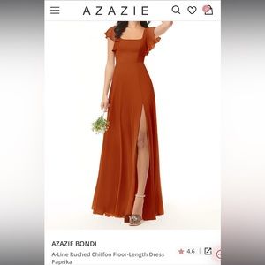 Azazie Bondi bridesmaid dress size 4 in Paprika